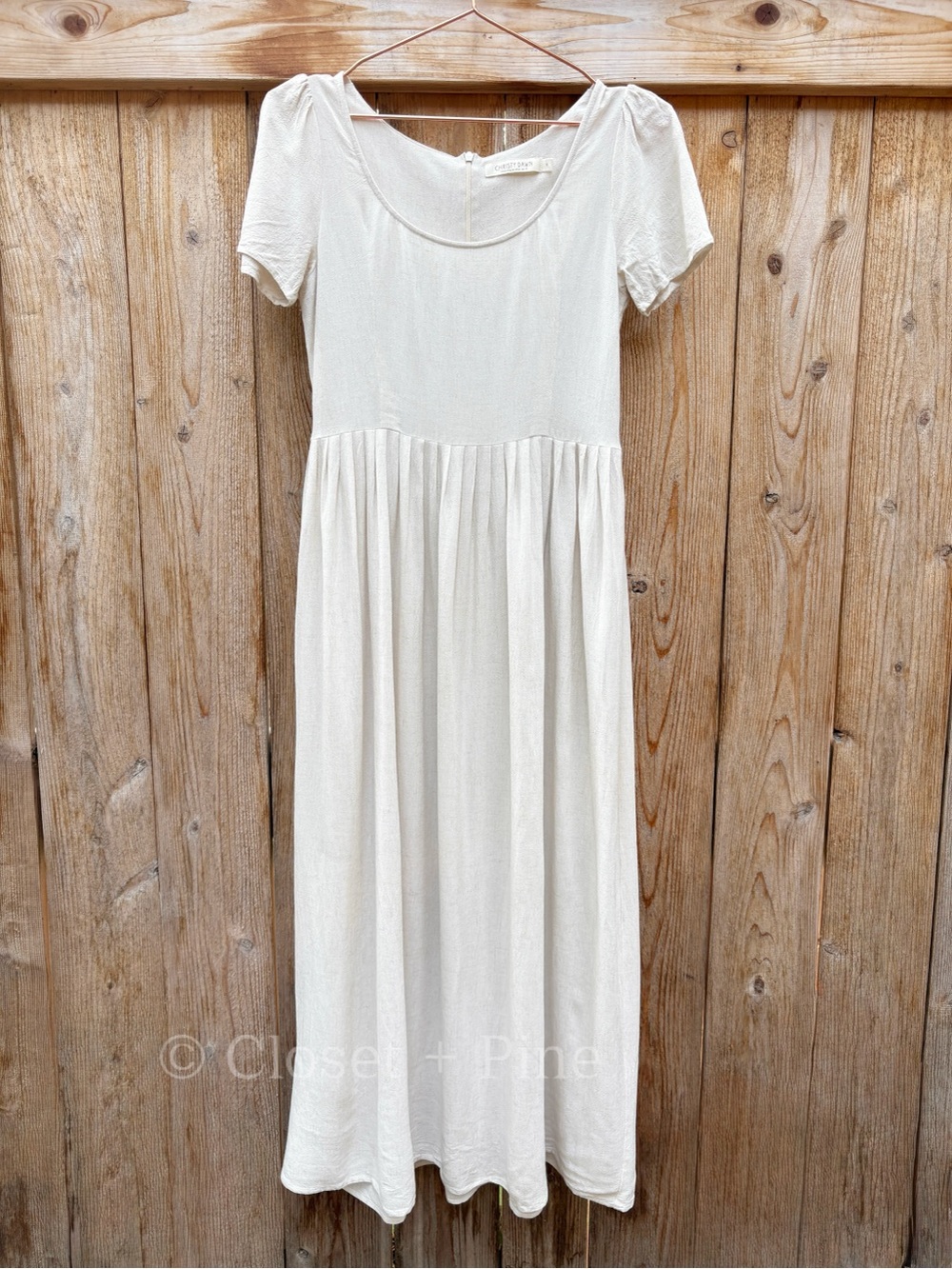 Christy Dawn The Scarlet Dress Eggshell Size Small Scoop Neck Maxi Off White - Picture 3 of 17